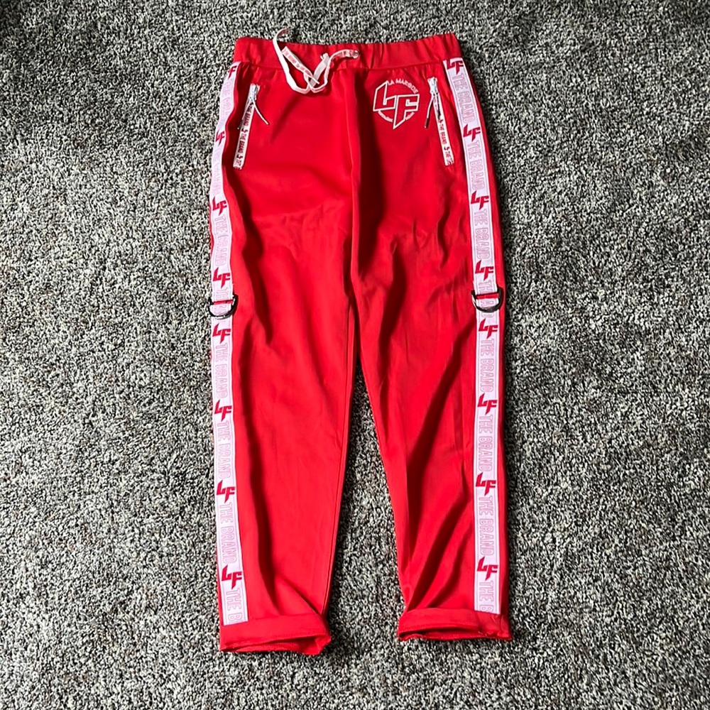 LF red sweatpants